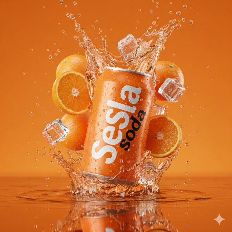 Hero shot sản phẩm với hiệu ứng splash