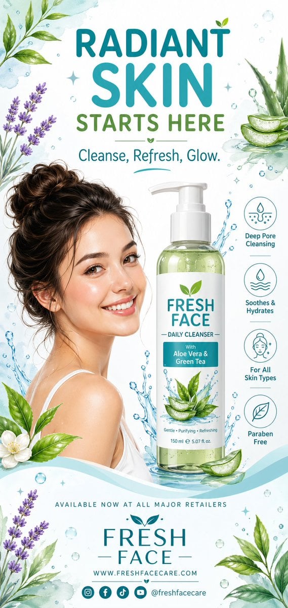 Hero shot sản phẩm với hiệu ứng splash